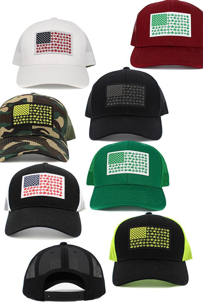 Women's Flag Patch Mesh Back American Flag Theme Baseball Cap by BURACQ