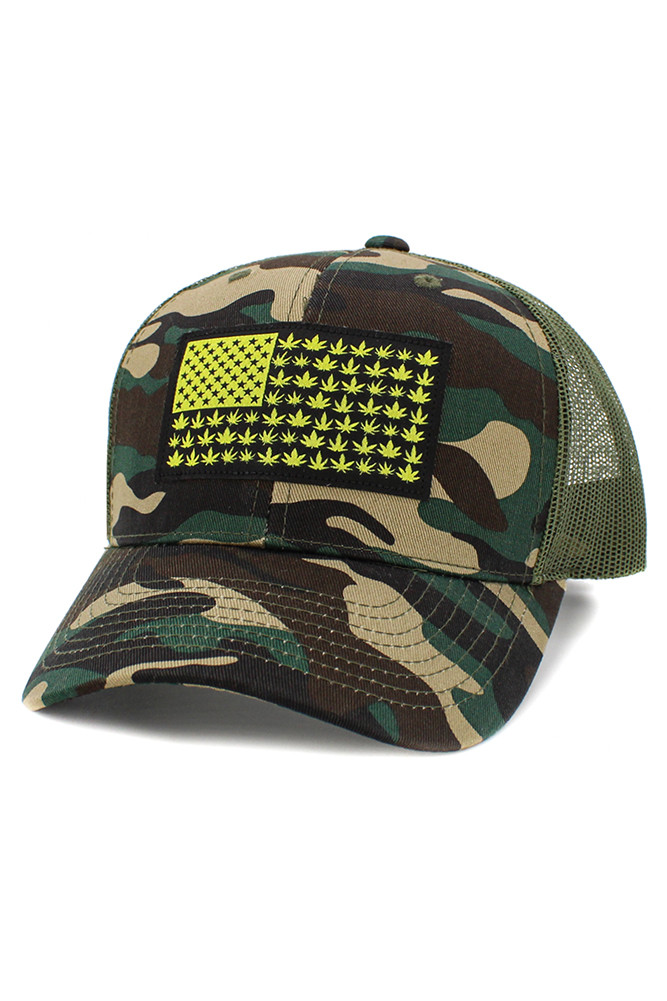 Women's Flag Patch Mesh Back American Flag Theme Baseball Cap — baseball cap photo 6