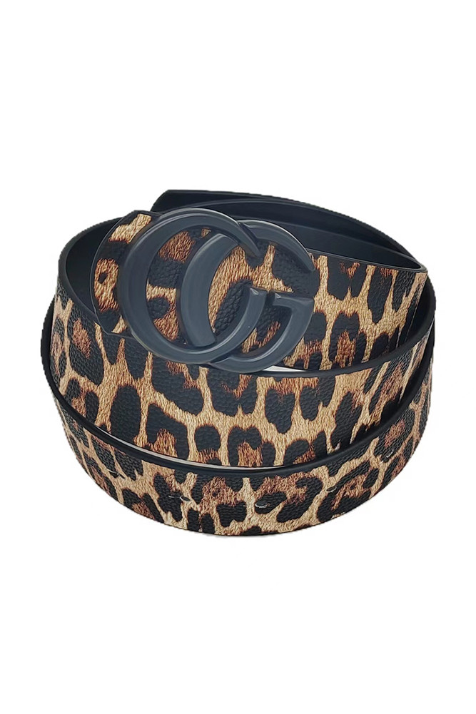 Women's Leopard Pattern Plating Belt by BURACQ