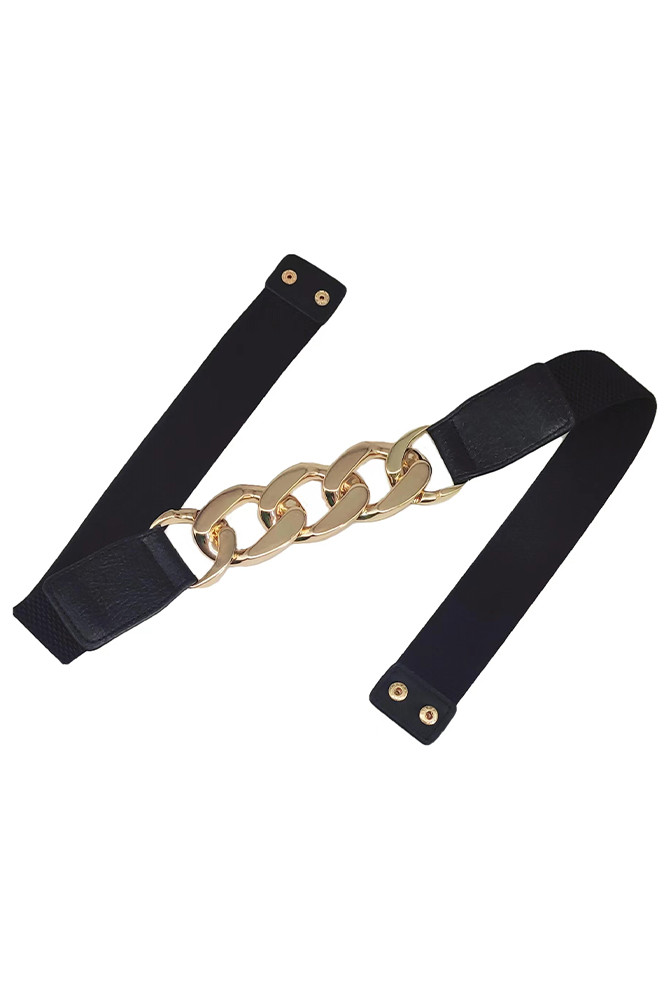 Women's Metallic Plating Elastic Belt — belt photo 2