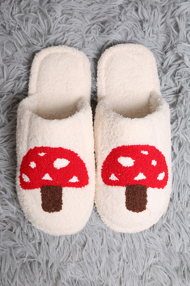 Women's Comfy Graphic Embroidered Fuzzy Slipper — slippers photo 6