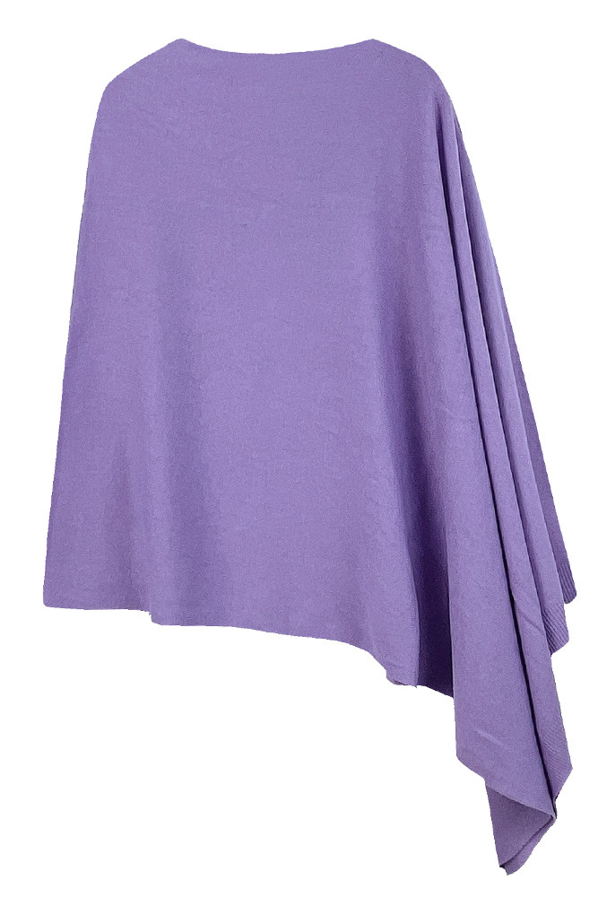 Women's Solid Scarf Poncho in Lavender
