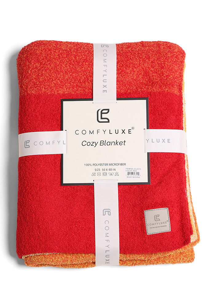 Sunshine Throw Blanket for Couch and Bed in Red