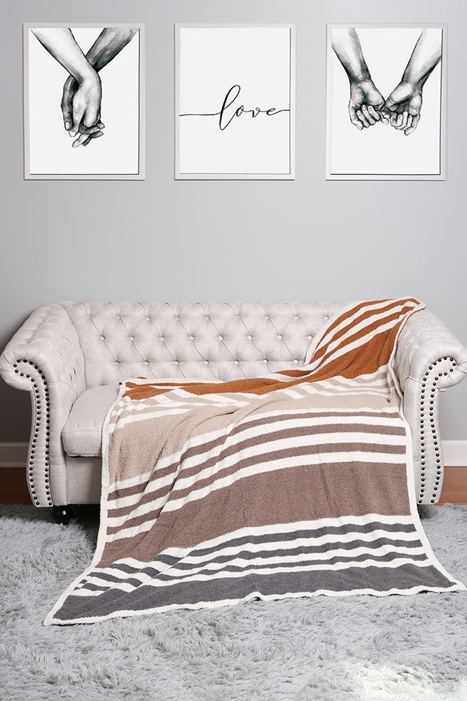 Multicolored Stripe Throw Blanket for Couch and Bed — blanket photo 7