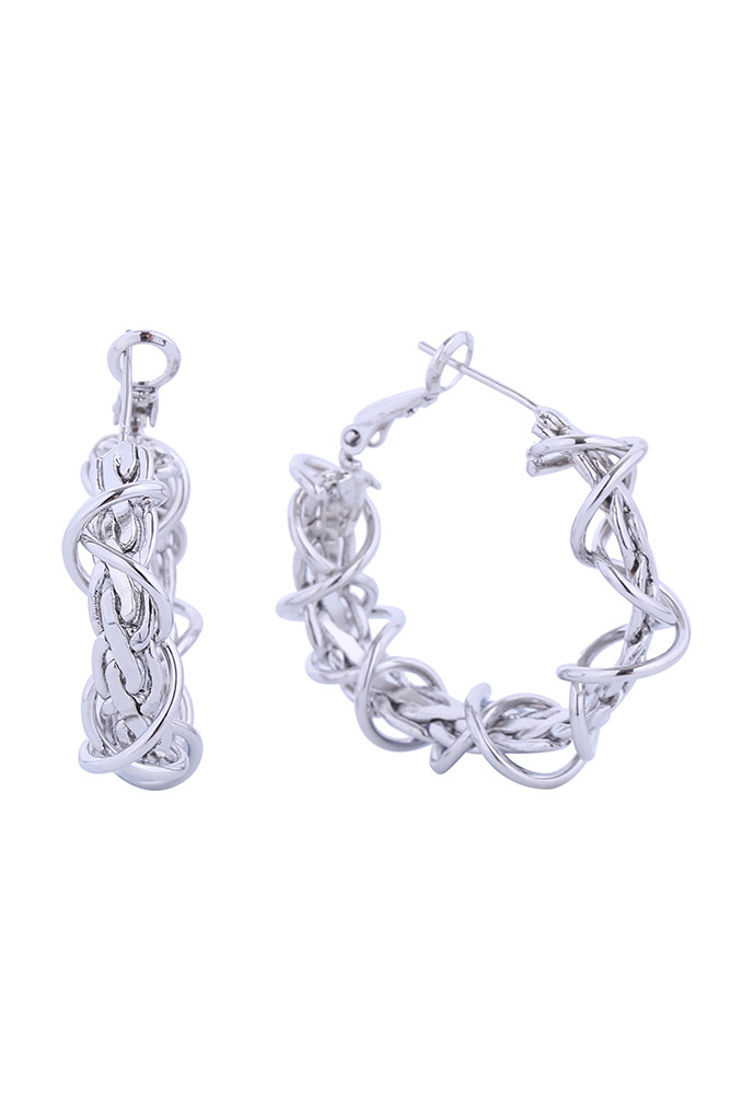 Women's 14K Gold Dipped Omega Closure Hoop Earrings by BURACQ