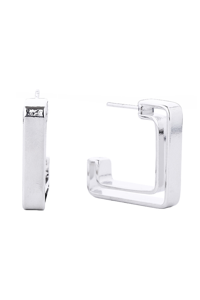 Women's 14K Gold Dipped Square Shape Post Earrings by BURACQ