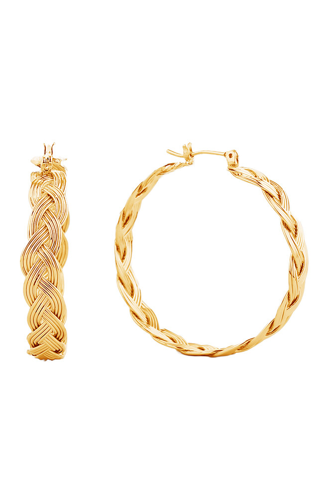 Women's 14K Gold Dipped Hoop Earrings in Gold