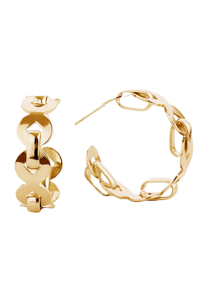 Women's 14K Gold Dipped Post Hoop Earrings by BURACQ