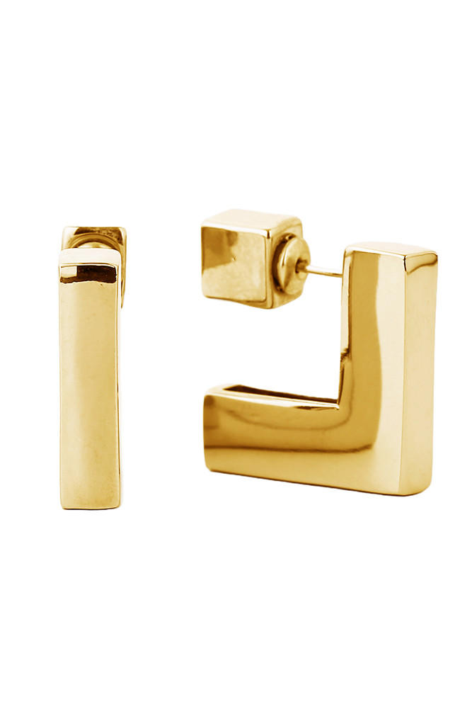 Women's 14K Gold Dipped Stud Earrings by BURACQ
