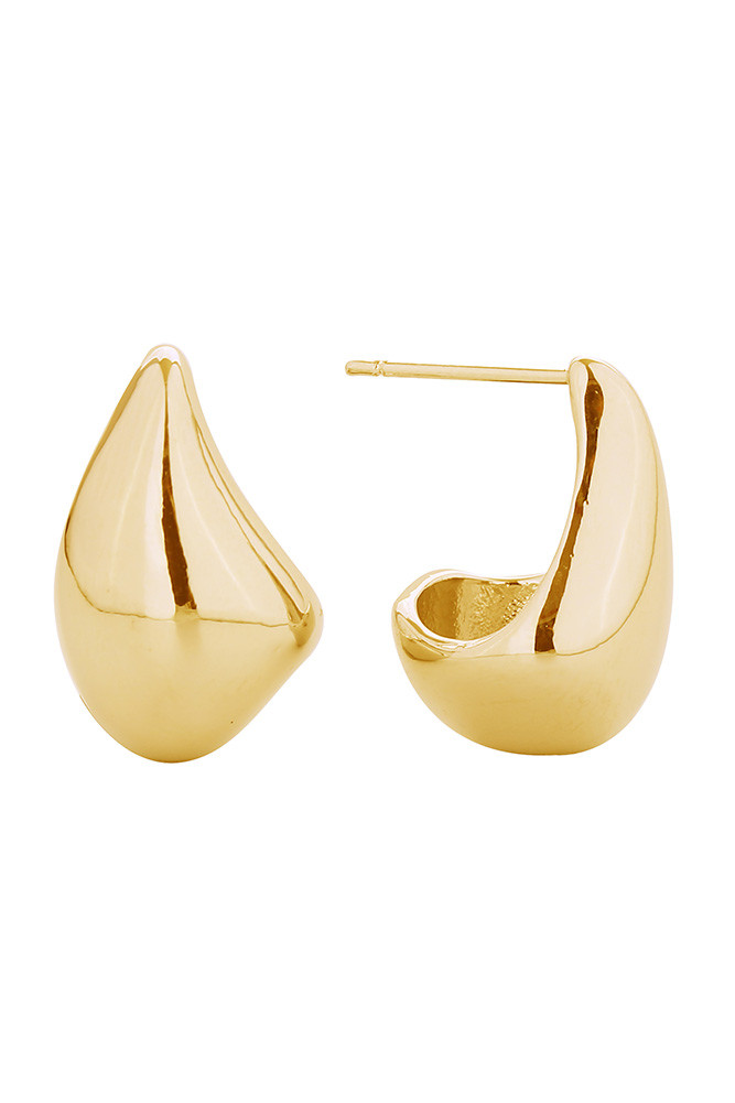 Women's 14K Gold Dipped Raindrop Stud Earrings in Gold