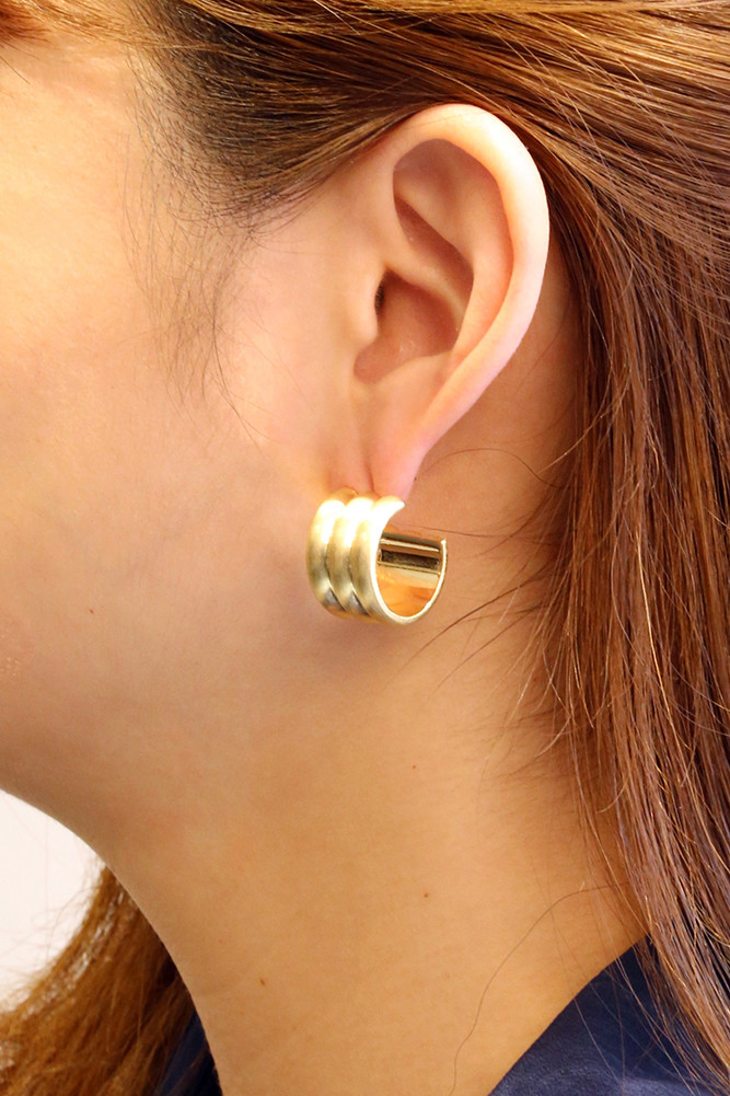 Women's 14K Gold Dipped Round Sphere Stud Earrings in Gold