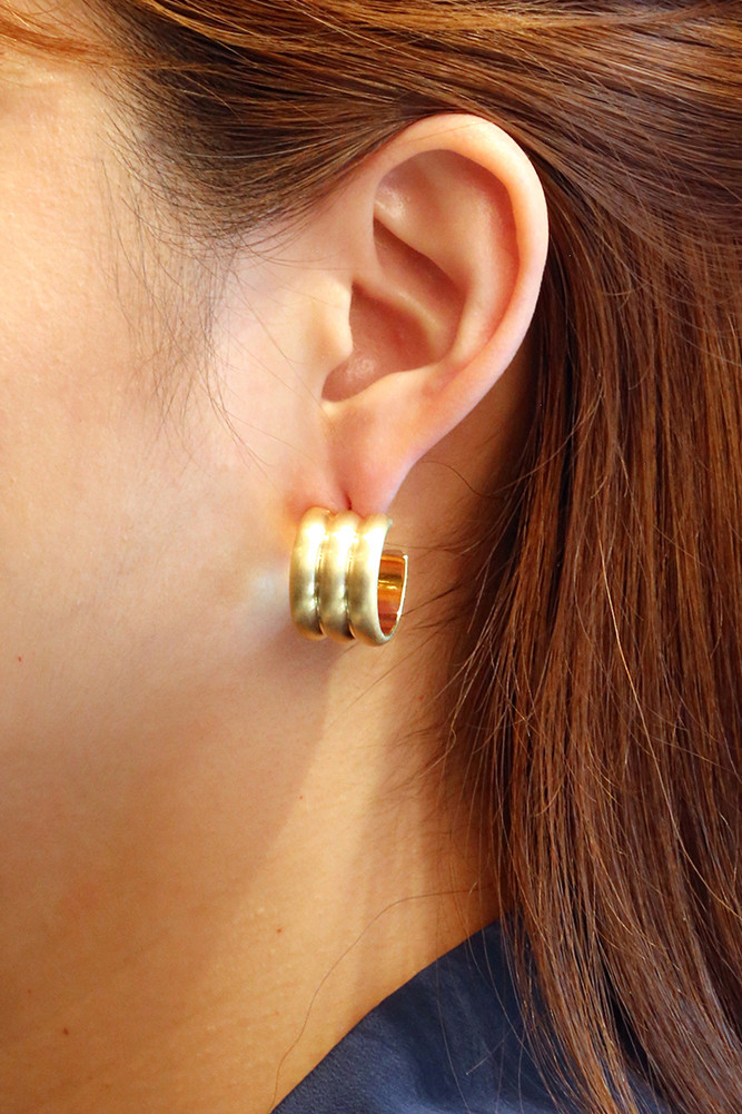 Women's 14K Gold Dipped Round Sphere Stud Earrings in Gold
