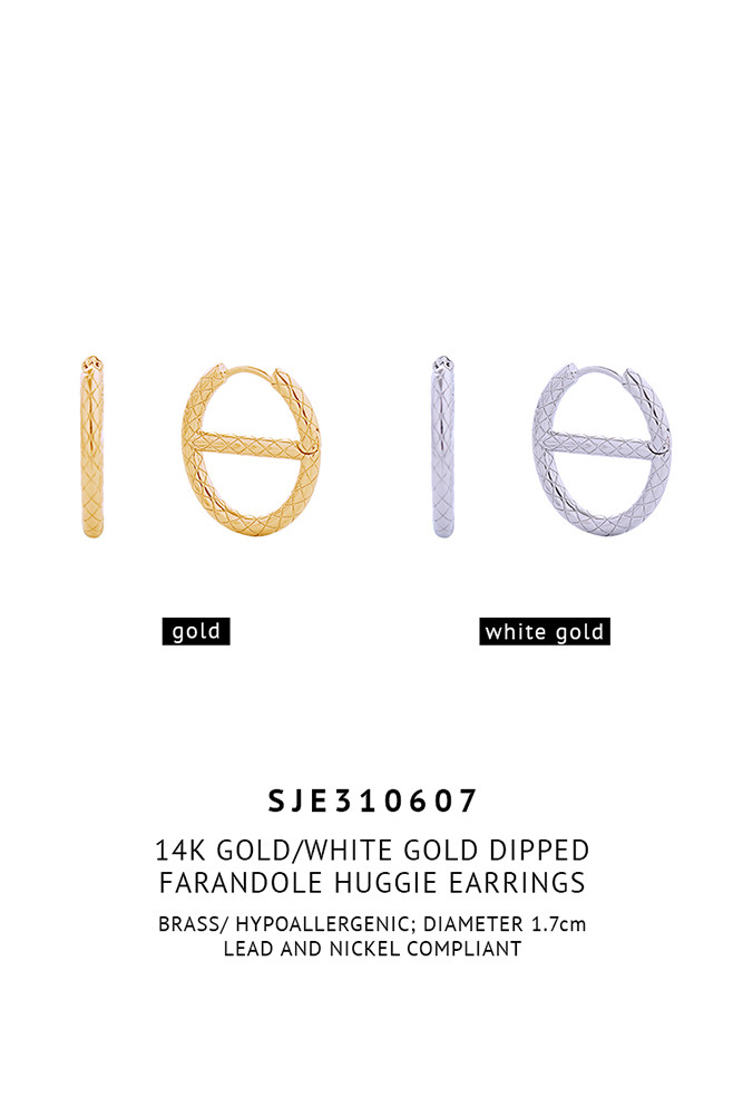 Women's 14K Gold Dipped Farandole Huggie Earrings by BURACQ