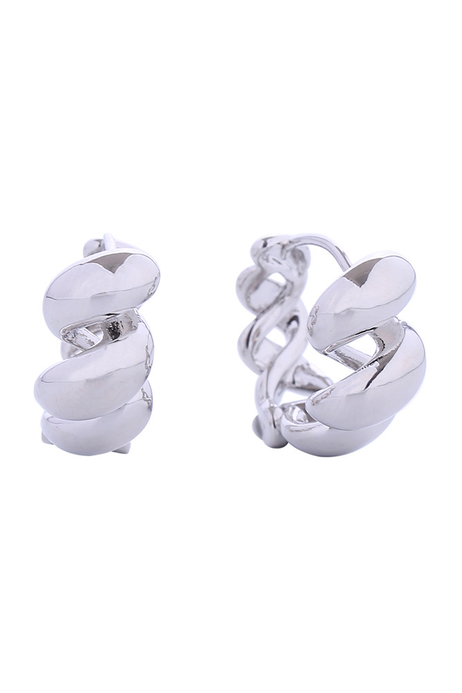 Women's 14K Gold Dipped Twisted Cord Huggie Earrings by BURACQ