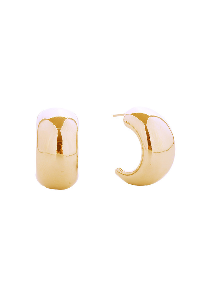 Women's 14K Gold Dipped Midnight Moon Stud Earrings in Gold