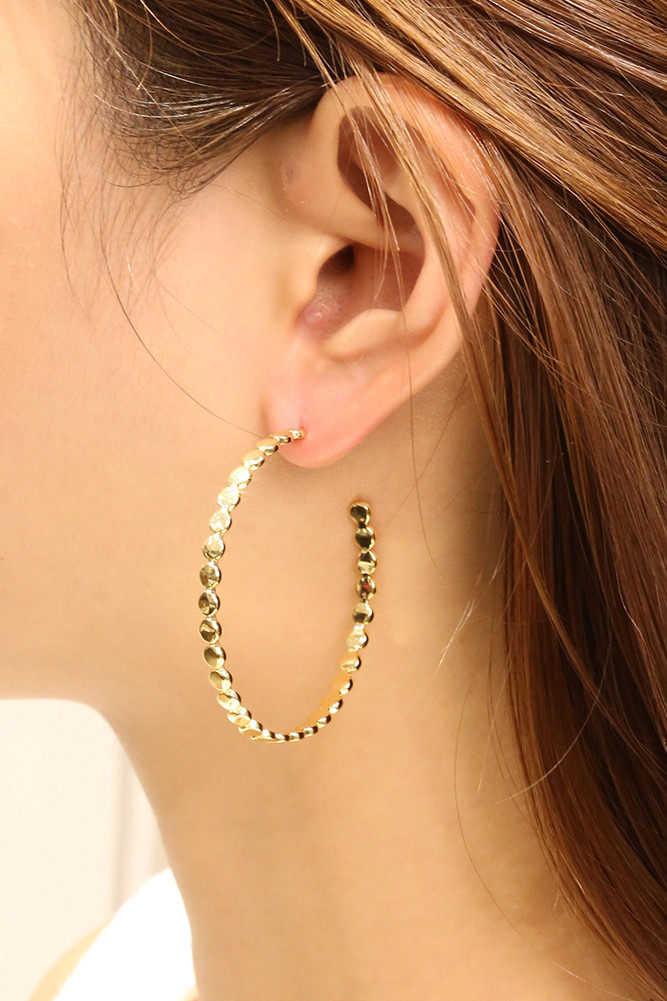Women's 14K Gold Dipped Mini Circle Link Hoop Earrings by BURACQ