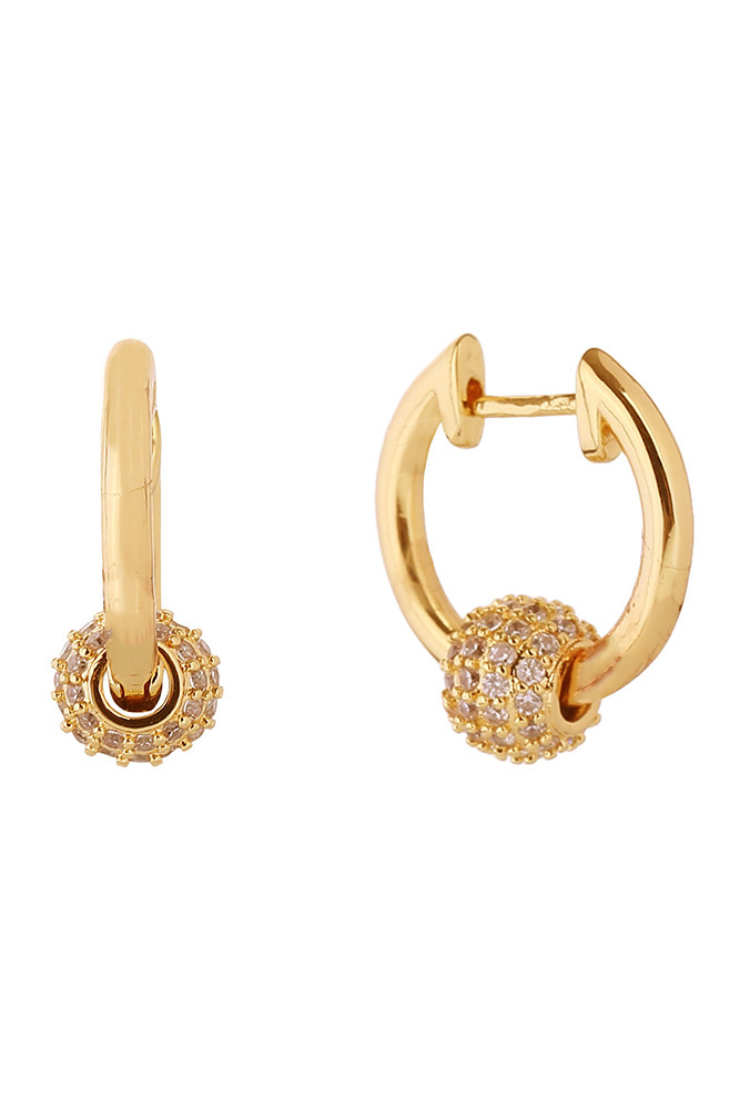 Women's 14K Gold Dipped Duo Hoop Huggie Earrings in Gold