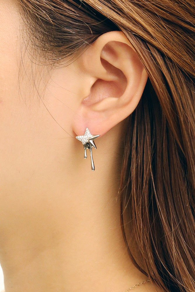 Women's 14K Gold Dipped Dripping Star Stud Earrings by BURACQ