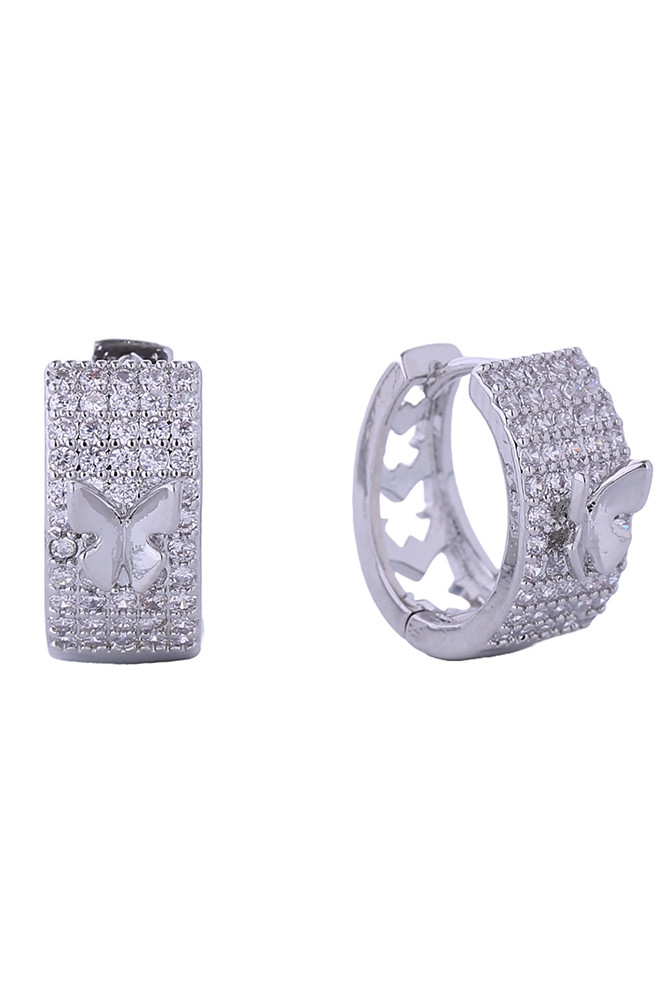 Women's 14K Gold Dipped Artistic Butterfly Huggie Earrings by BURACQ