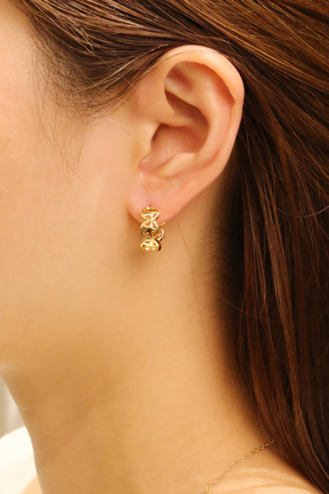 Women's 14K Gold Dipped Stellar Sky Huggie Hoop Earrings by BURACQ