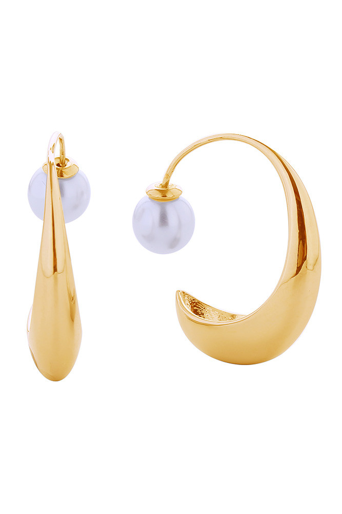Women's 14K Gold Dipped Large Prince Rubert Drop Pearl Earrings in Gold