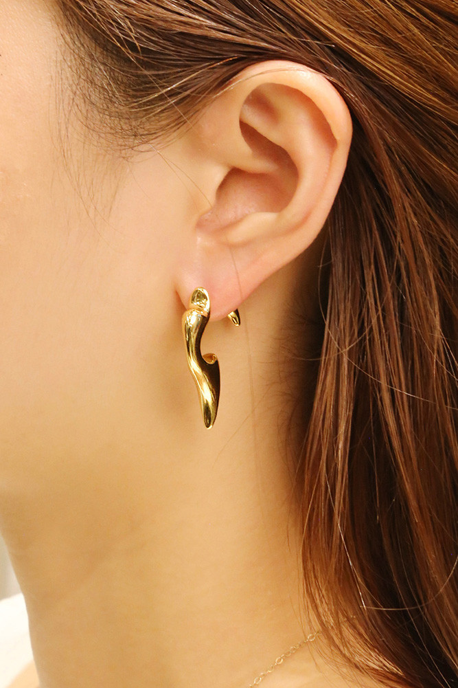 Women's 14K Gold Dipped Angel Wings Stud Earrings in Gold