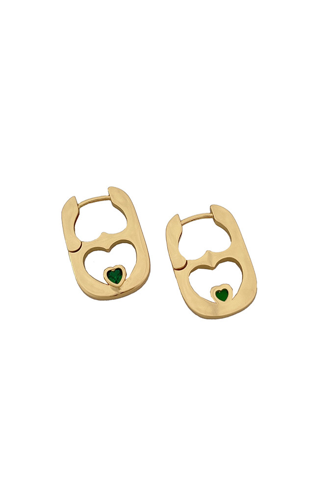 Women's 14K Gold Dipped Huggie Hoop Brass Earrings by BURACQ