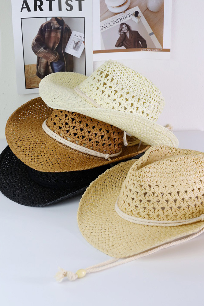 Women's Chin Strap Cowboy Cowgirl Handmade Hat — hat photo 2