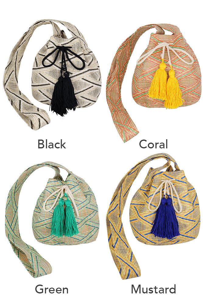 Women's Aztec Pattern Strap Aztec Bucket Bag by BURACQ