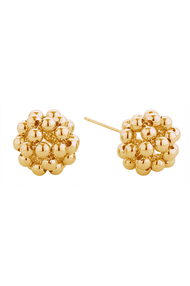 Women's 14K Gold Dipped Cluster Balls Stud Earrings by BURACQ