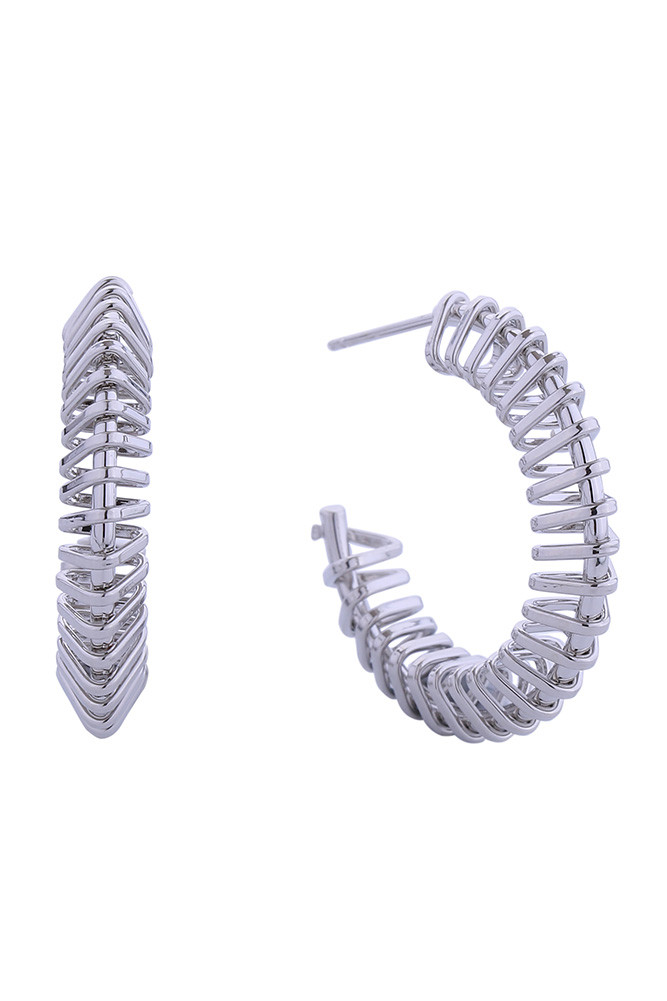 Women's 14K Gold Dipped Spiral C Hoop Earrings by BURACQ