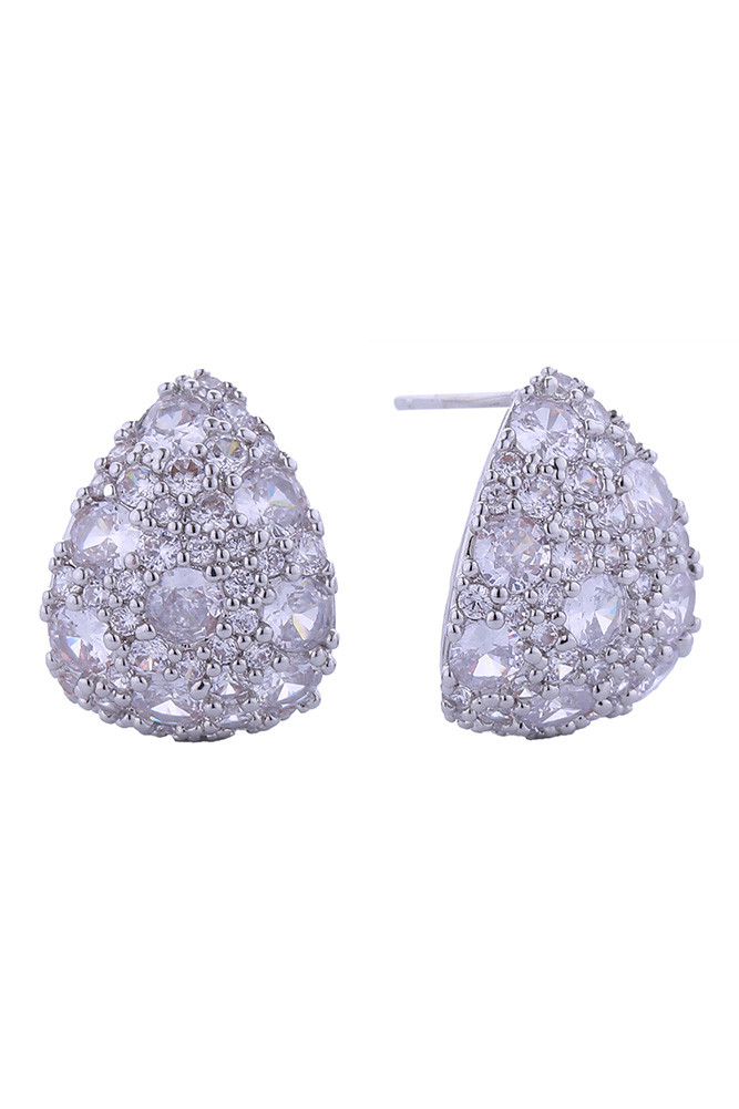 Women's 14K Gold Dipped Mix Match Pave CZ Stud Earrings by BURACQ