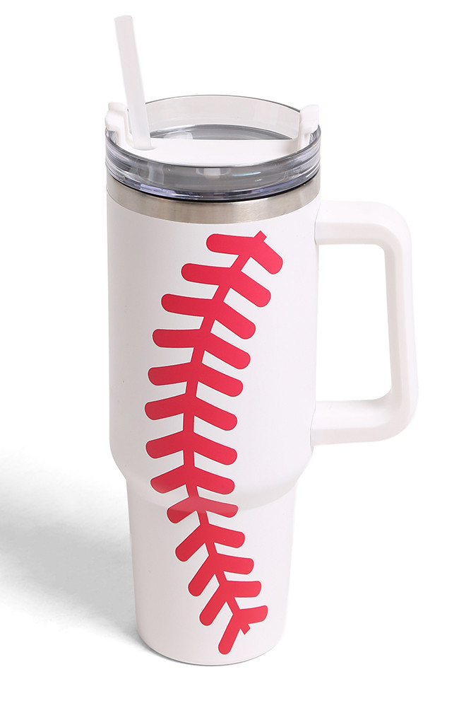 Sports 40 oz Tumbler with Handle in Baseball