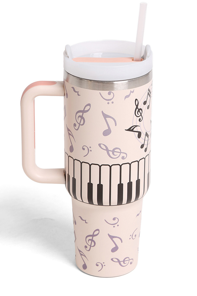 Music Symbols 40 oz Tumbler with Handle — tumbler photo 4