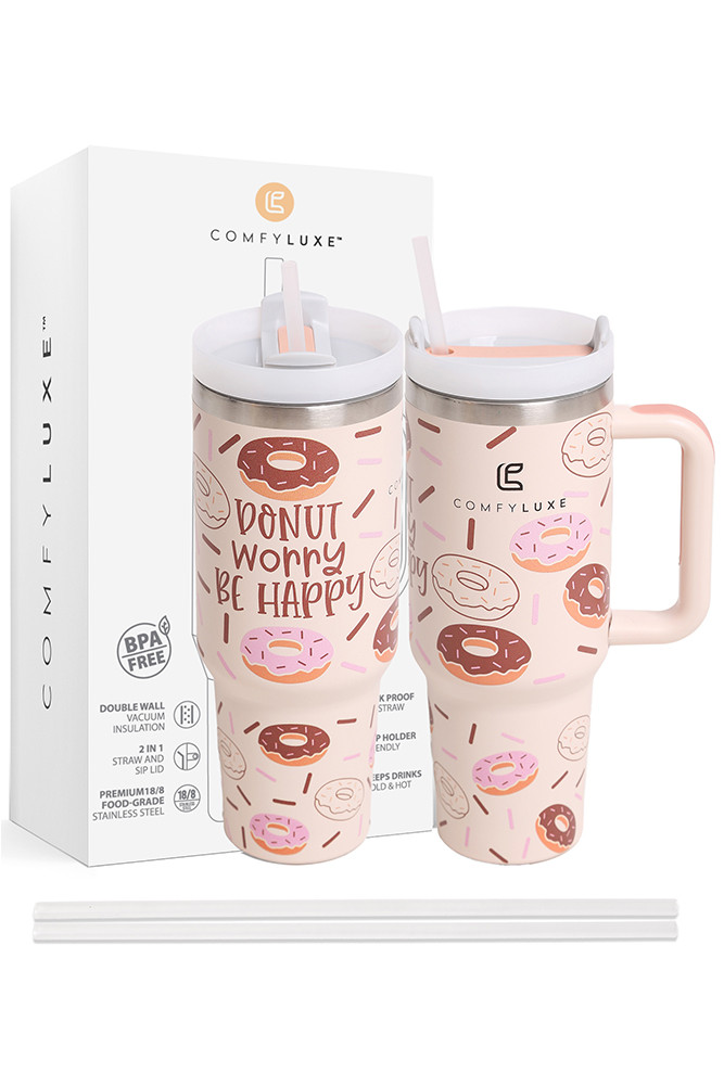 Donuts 40 oz Tumbler with Handle — tumbler photo 3