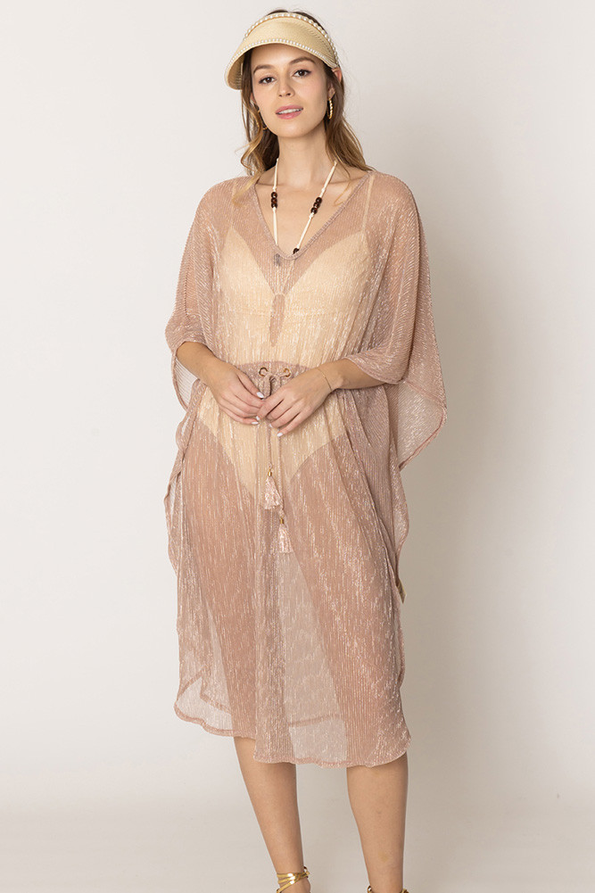 Women's Lurex String Poncho by BURACQ