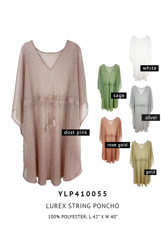 Women's Lurex String Poncho — poncho photo 2