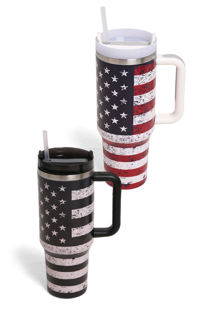 American Flag 40 oz Tumbler with Handle by BURACQ
