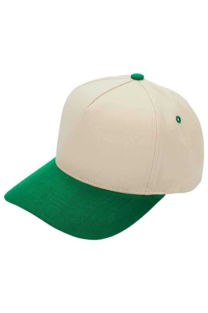 Women's Two-Tone Canvas Trucker Hat Baseball Cap in Green
