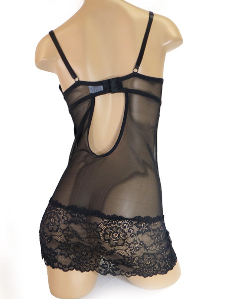 Women's Lace Hem Bustier Chemise — chemise photo 3