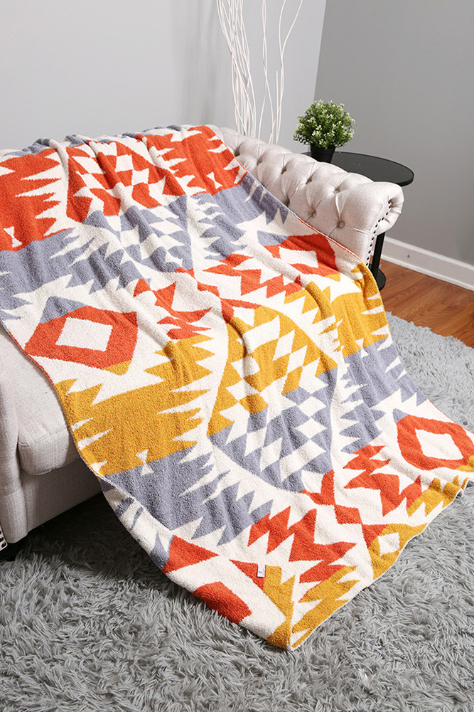 Tribal Pattern Reversible Throw Winter Blanket for Couch and Bed by BURACQ