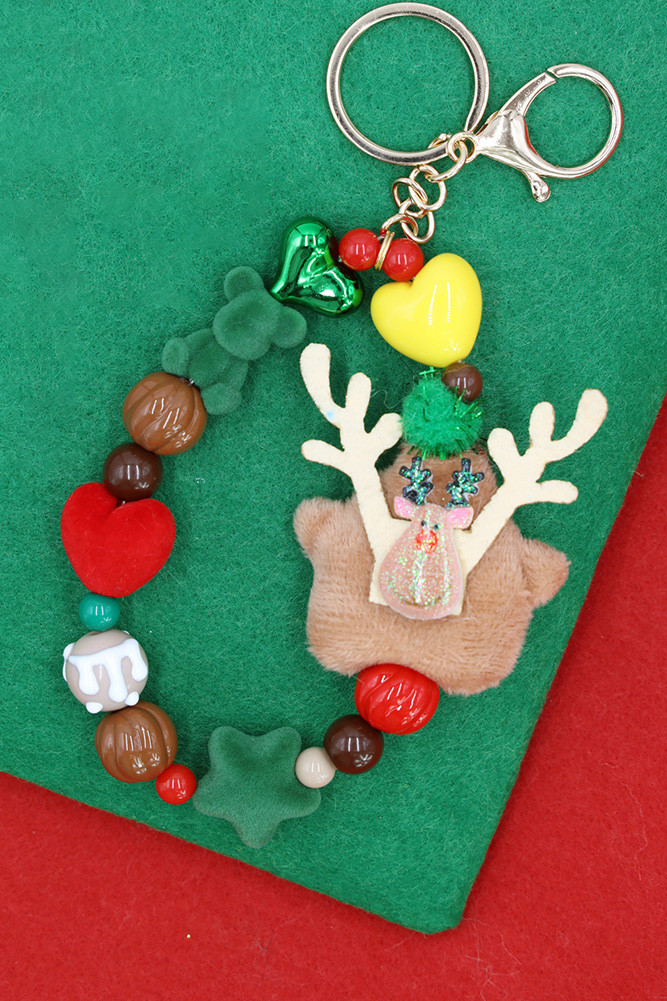 Christmas Charm Holiday Theme Keychain Bag Charm — bag photo 2