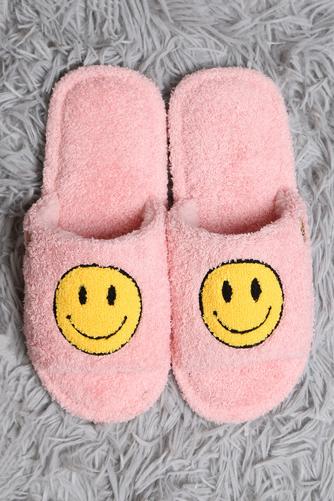 Women's Happy Face Open-Toe Winter Slippers — slippers photo 6