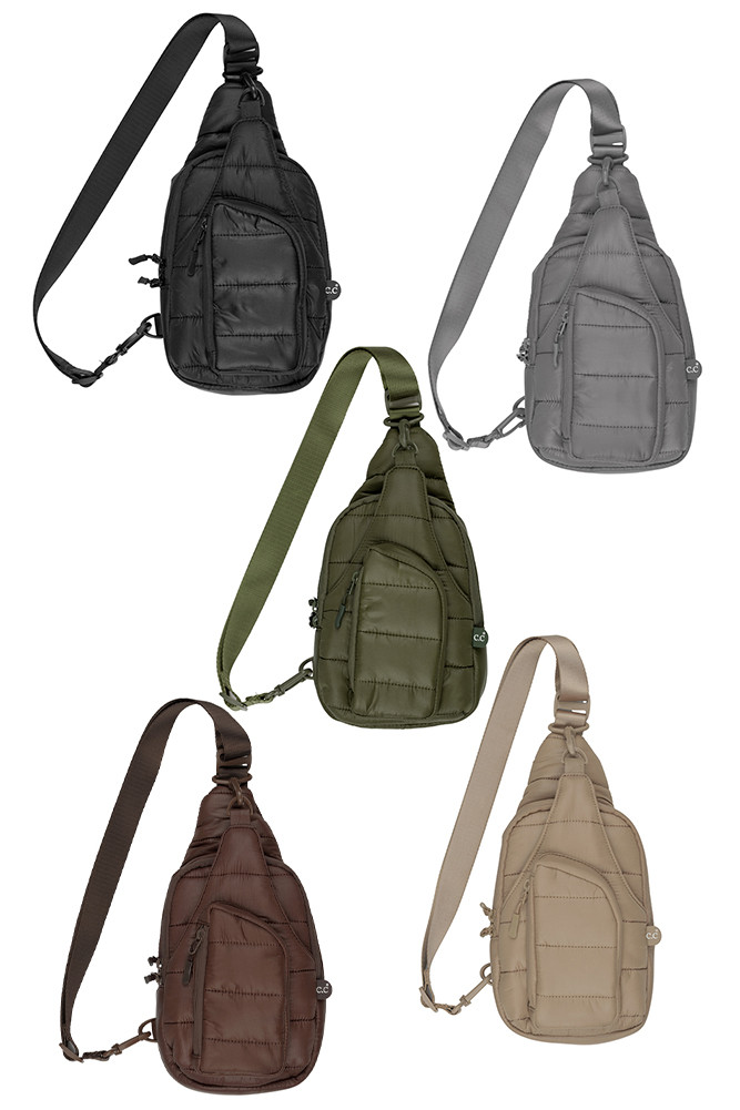 Women's Solid Puffer Padding Sling Bag by BURACQ