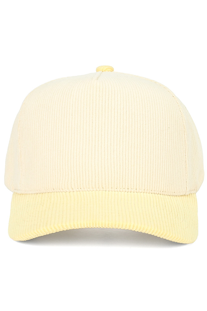 Women's Two-Tone Corduroy Trucker Cap — trucker hat photo 5