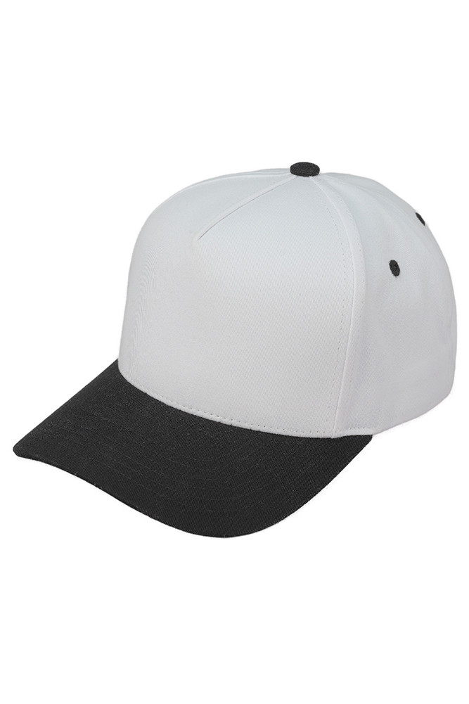 Women's Two-Tone Cotton Trucker Cap in Black