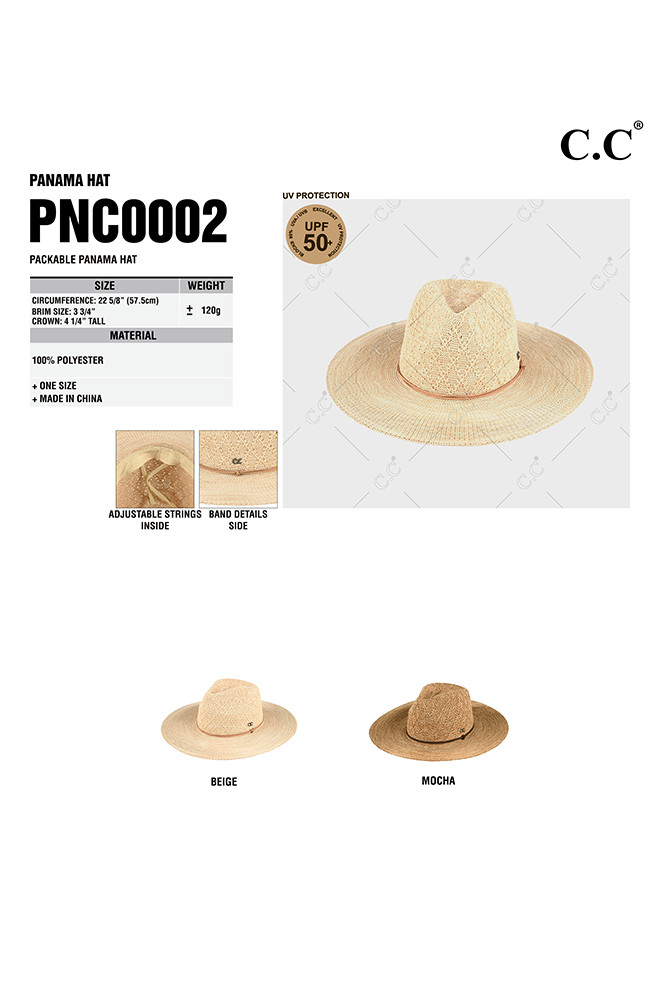 Women's Packable Pattern Panama Hat — Panama hat photo 2