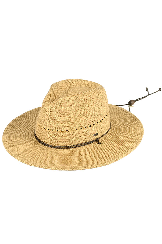 Women's Safari Straw Sun Hat in Dark Natural