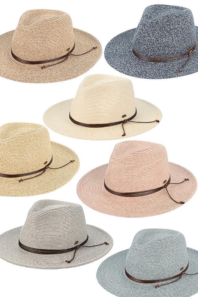 Women's String Trim Band Panama Sun Hat by BURACQ