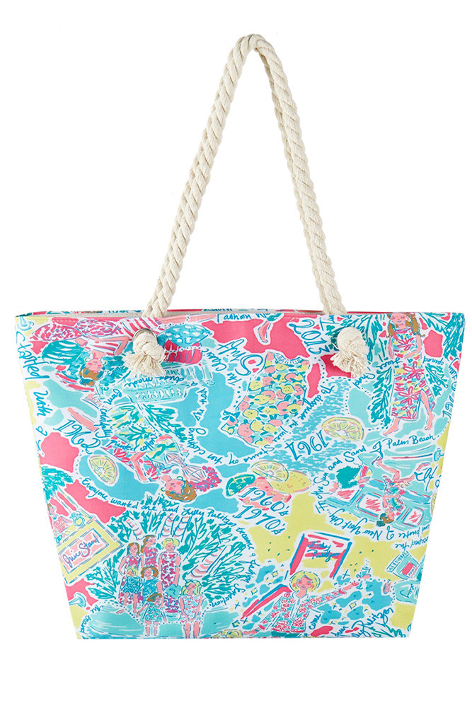 Women's Stylish Illustration Print Summer Tote Bag — tote bag photo 6
